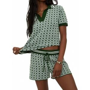 NEW BEACH RIOT giana top in racquet club green